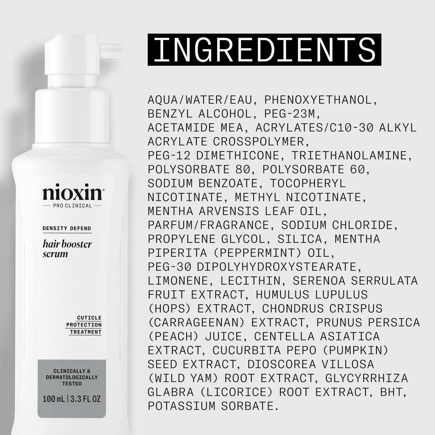 Nioxin Hair Booster Serum | Advanced Leave-In Hair Treatment| Strengthens and Conditions | 3.4 Fl oz.
