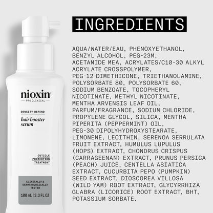 Nioxin Hair Booster Serum | Advanced Leave-In Hair Treatment| Strengthens and Conditions | 3.4 Fl oz.
