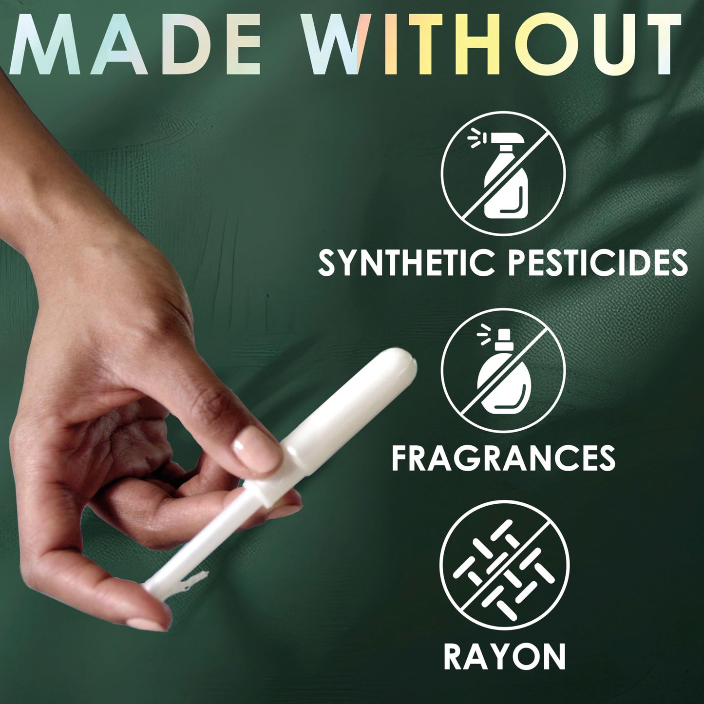 L. Tampons, Made with Organic Cotton, Regular/Super Absorbency, Multipack, Made Without Synthetic Pesticides, Rayon or Fragrances, Applicator Made Without BPA, Leak-Stopping Design, 18 Count