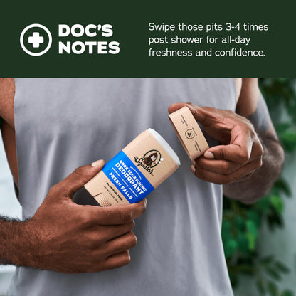 Dr. Squatch Natural Men’s Deodorant – Aluminum Free Natural Deodorant Men with Charcoal & Postbiotics for 72-Hour Odor Protection – Rainforest Rapids + Wood Barrel Bourbon, 2.65oz Stick (2-Pack)