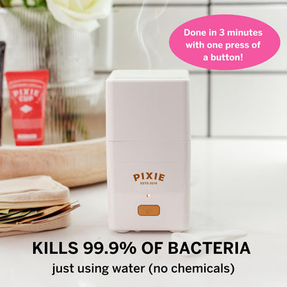 Menstrual Discs with Sterilizer - Ranked 1 for Most Comfortable Soft Reusable Period Disc - Kills 99.9% of Germs with Cleaner Steamer - Wash Your Disc in 3 Minutes! - Compact Sanitizer Kit