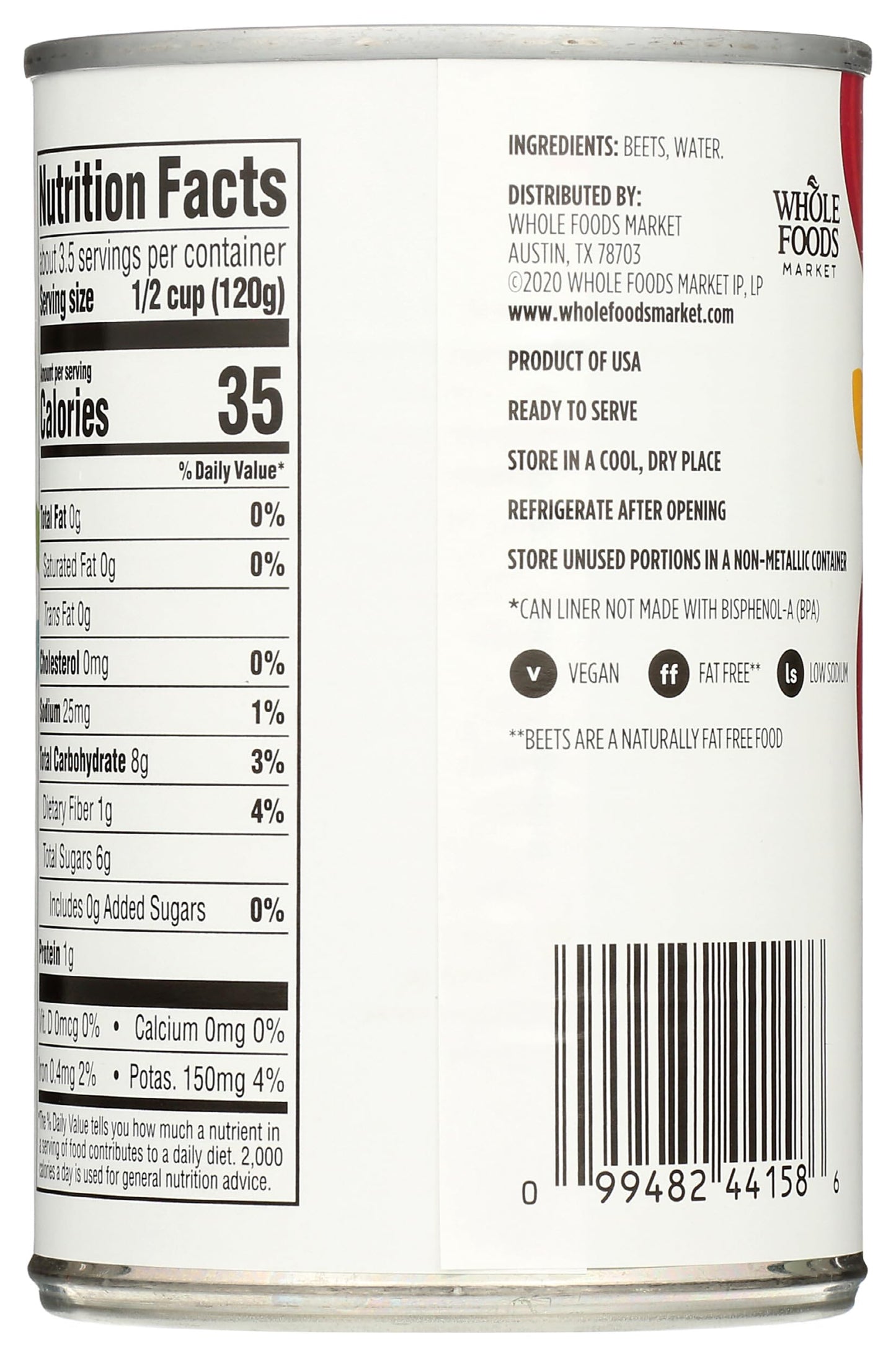 365 by Whole Foods Market, Sliced Beets No Salt Added, 15 oz
