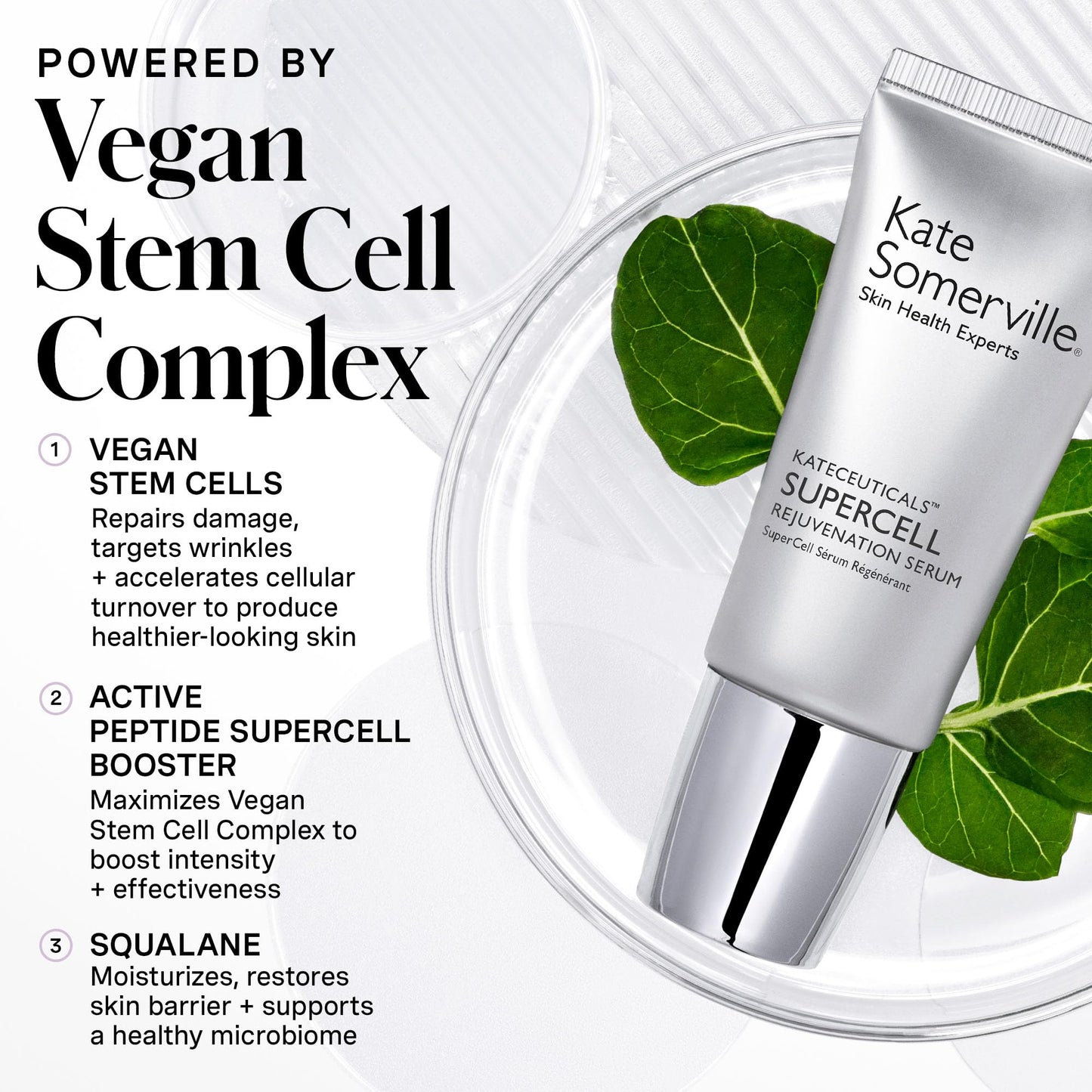 Kate Somerville KateCeuticals® SuperCell – Rejuvenation Peptide Serum to Repair Damaged Skin and Reduce Fine Lines and Wrinkles, 1 Fl Oz