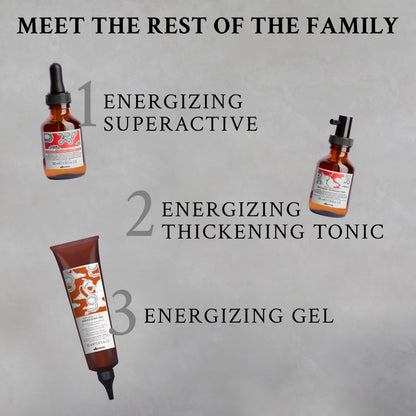 Davines Naturaltech ENERGIZING Shampoo Gentle Cleansing And Protection for Fragile Or Thinning Hair, Revitalize And Energize The Scalp