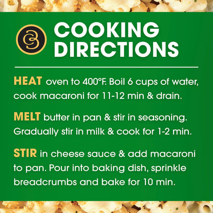 Cracker Barrel Oven Baked Mac and Cheese, 1 Pouch, for Easy Dinner or Dinner Sides, Sharp White Cheddar Flavor, No Artificial Flavors or Dyes, 12.3 oz