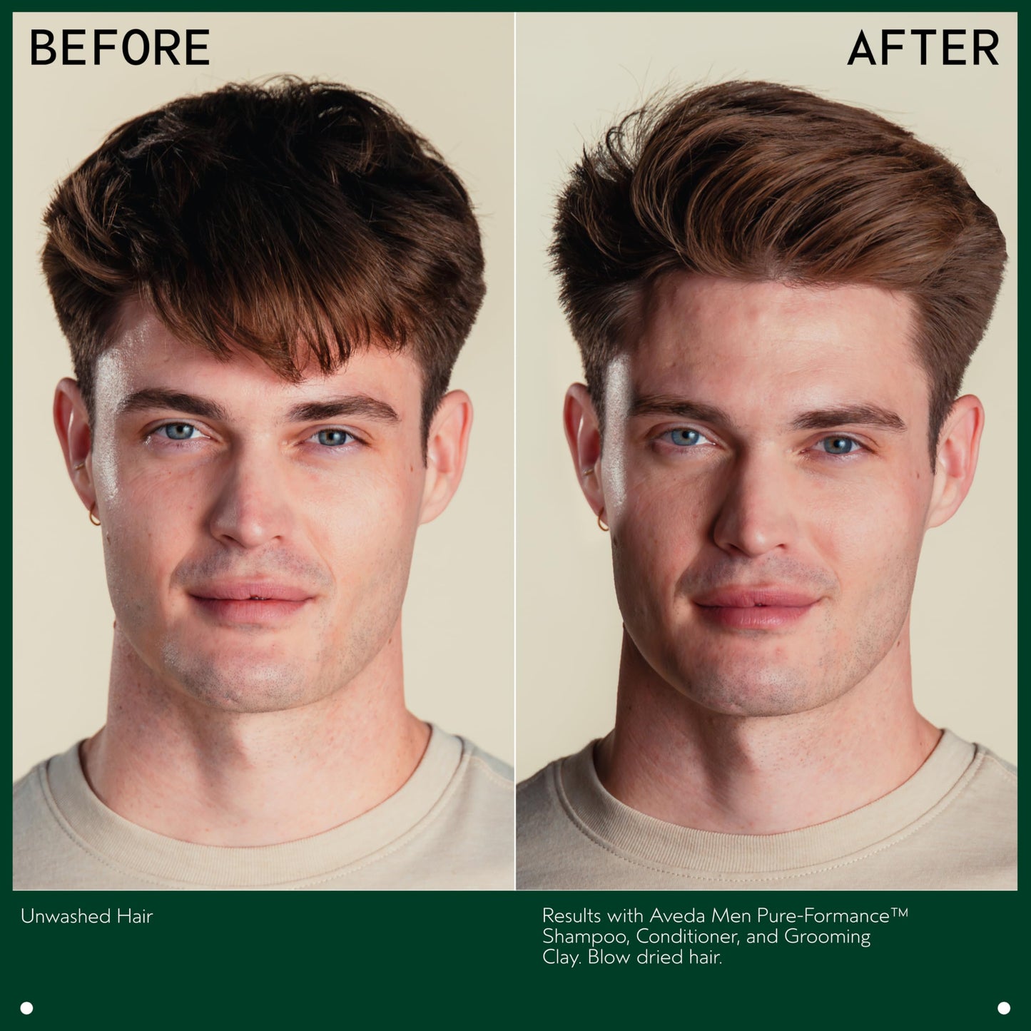 Aveda Men Pure-Formance Grooming Clay | Strong Pliable Hold | Matte Finish | Lightweight | 92% Naturally Derived*, 2.5 Ounce