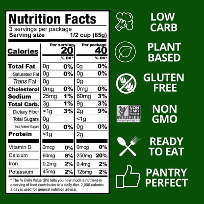Kitchen & Love Organic Riced Cauliflower 8 oz (6 Pack) | Low Carb, Low Calorie, Healthy Rice Alternative, Vegan, Gluten Free, Ready to Eat & Microwaveable, Dairy Free, Shelf Stable