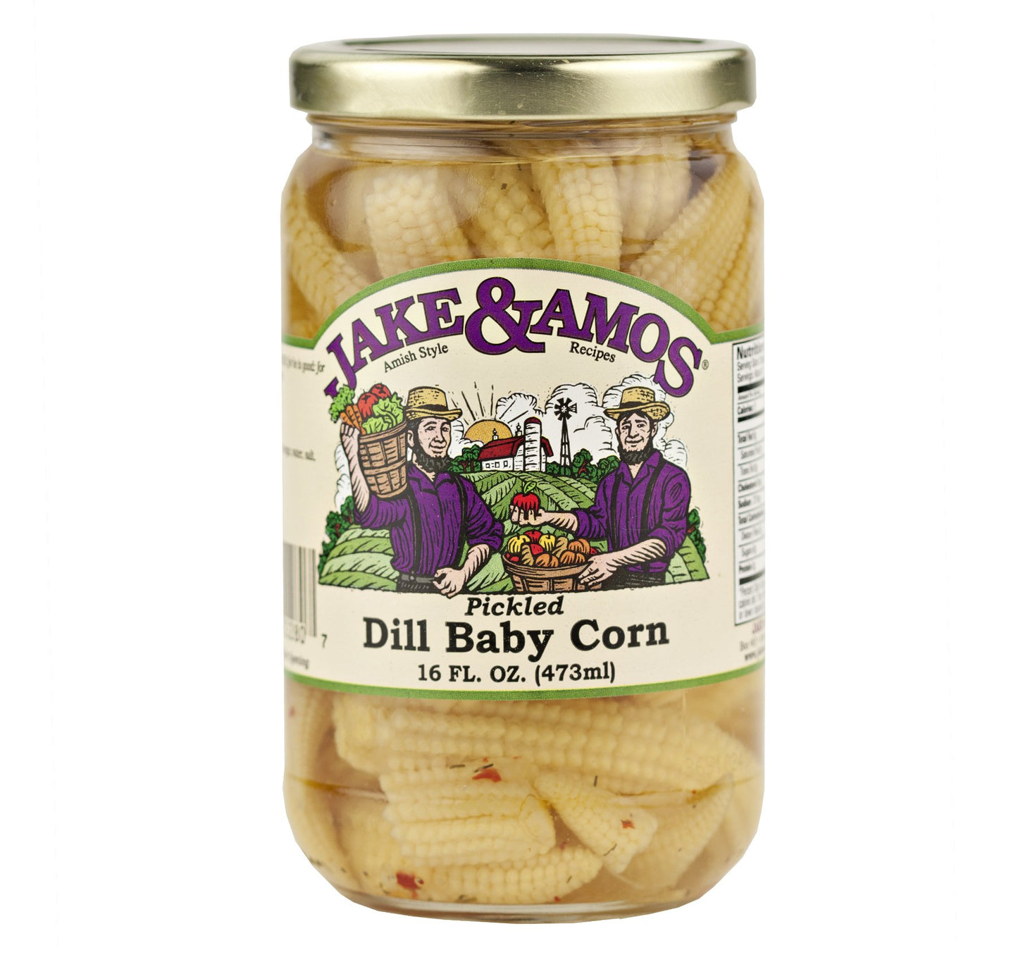 Jake & Amos Pickled Dill Baby Corn / 2 - 16 Oz. Jars