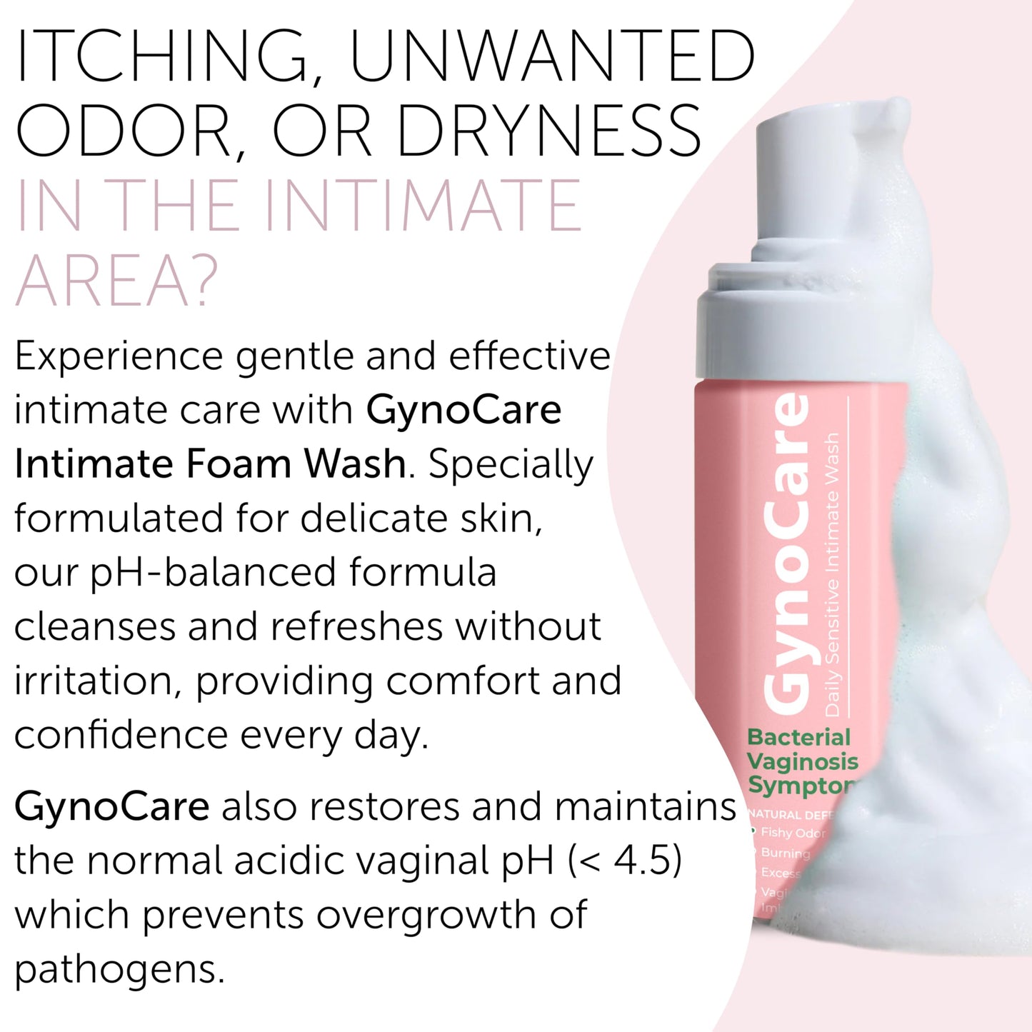 Bacterial Vaginosis Treatment - Natural Vaginal Prefilled Homeopathic Applicators for Odor, Discharge, Itching, Vaginal Microbiota Imbalance and Discomfort + BV Treatment Feminine Wash