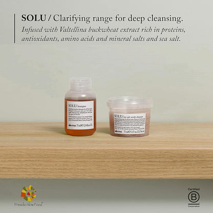 Davines SOLU Shampoo, Clarify And Remove Residue, Refresh Scalp And Leave Hair Shiny And Soft