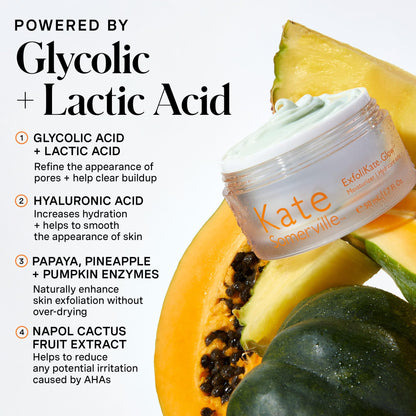 Kate Somerville ExfoliKate Glow Moisturizer – Clinically Formulated Daily Face Cream, Gently Exfoliates and Hydrates, 1.7 Fl Oz