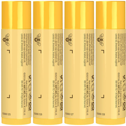 Burt's Bees Christmas Gifts, 4 Lip Balm Stocking Stuffers Products, Jingle Balms Set - Classic Beeswax Moisturizing Lip Balm