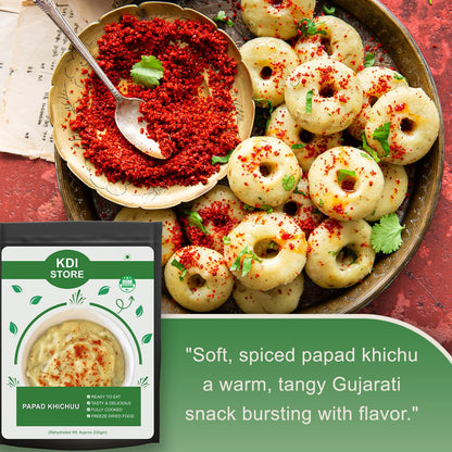 KDI Store Papad Khichuu, Ready to Eat Gujarati Snack, USDA Organic, Freeze Dried, Fully Cooked, 35g