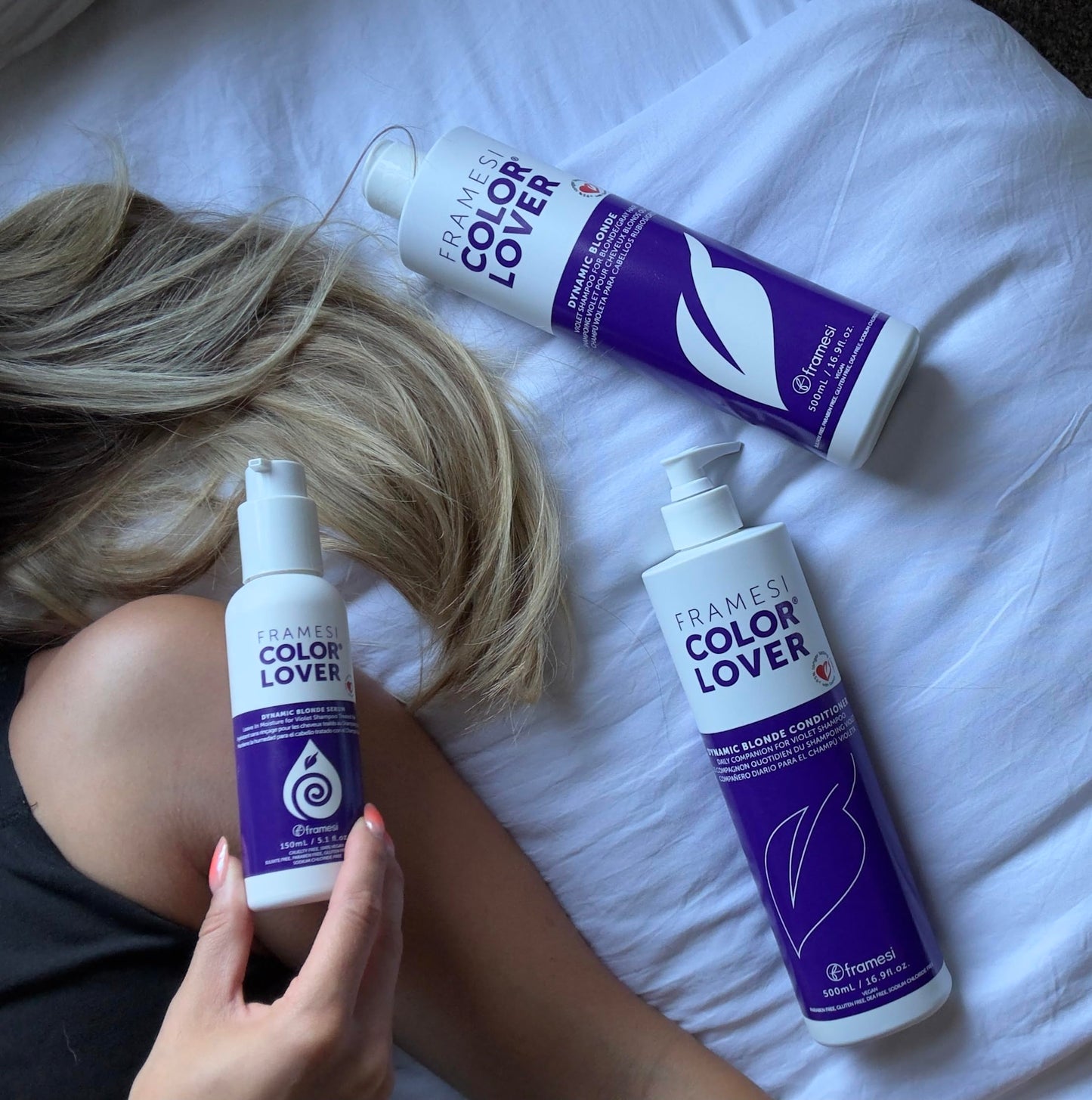 Framesi Color Lover Dynamic Blonde Conditioner, Purple Conditioner, Sulfate Free Conditioner, Color Treated Hair