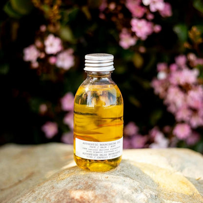 Davines Authentic Nourishing Oil, Multi-Functional Oil for Face, Hair & Body - 100% Natural Organic Safflower Formula - Hydrates, Softens & Adds Shine, 4.73 Fl Oz