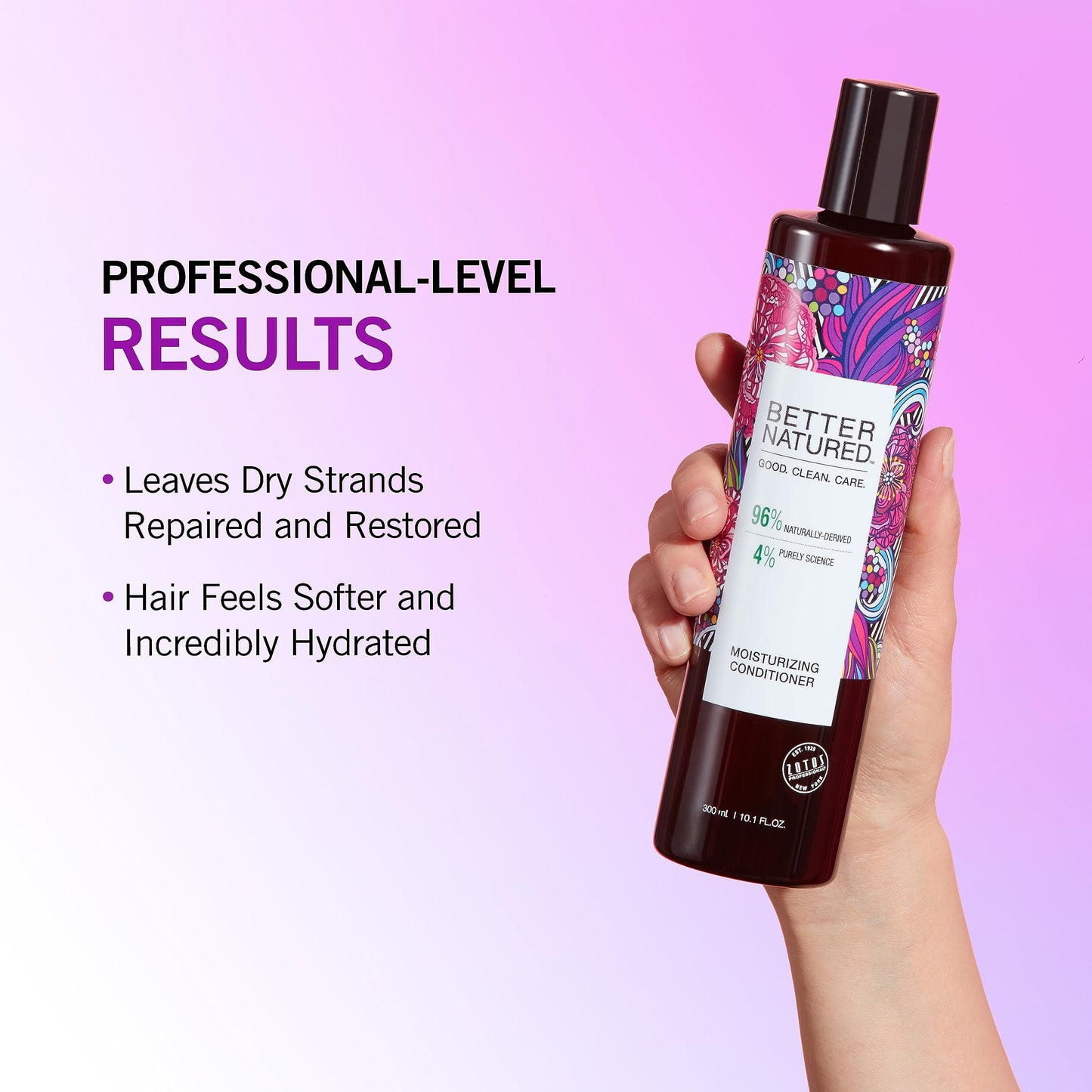Better Natured Moisturizing Shampoo and Conditioner | Restore Moisture, Softness & Shine | Dry, Medium, Fine Hair | Vegan | Paraben Free