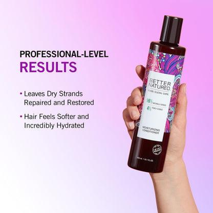 Better Natured Moisturizing Shampoo and Conditioner | Restore Moisture, Softness & Shine | Dry, Medium, Fine Hair | Vegan | Paraben Free