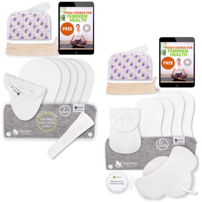 Non Slip Reusable Panty Liners for Women Thong 7-Pack (S) Organic Cotton Panty Liners Reusable & Non Slip Reusable Pads Menstrual Heavy Flow 6-Pack (L+XL) Organic Cotton Cloth Menstrual Pads