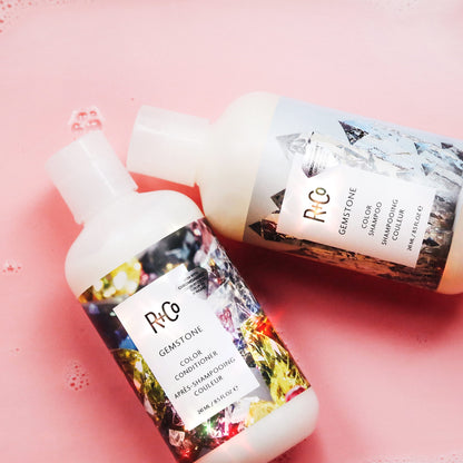 R+Co Gemstone Color + Repair Shampoo/Conditioner Tandem Packette | Frizz Control, Repairs + Preserves Hair Color | Vegan + Cruelty-Free | .25 Oz