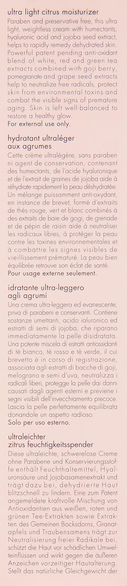 June Jacobs Ultra Light Citrus Moisturizer, 1.7 Fl Oz