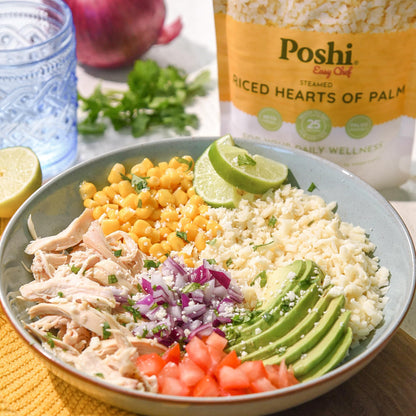 POSHI Riced Vegetables Variety Pack | Ready to Eat, All Natural, Non GMO, Low Calorie + Carb, Gluten Free, Vegetable Rice, Fully Cooked, Meals, On The Go, Plant-Based, Healthy, Veggies (7oz, 6 Pack)