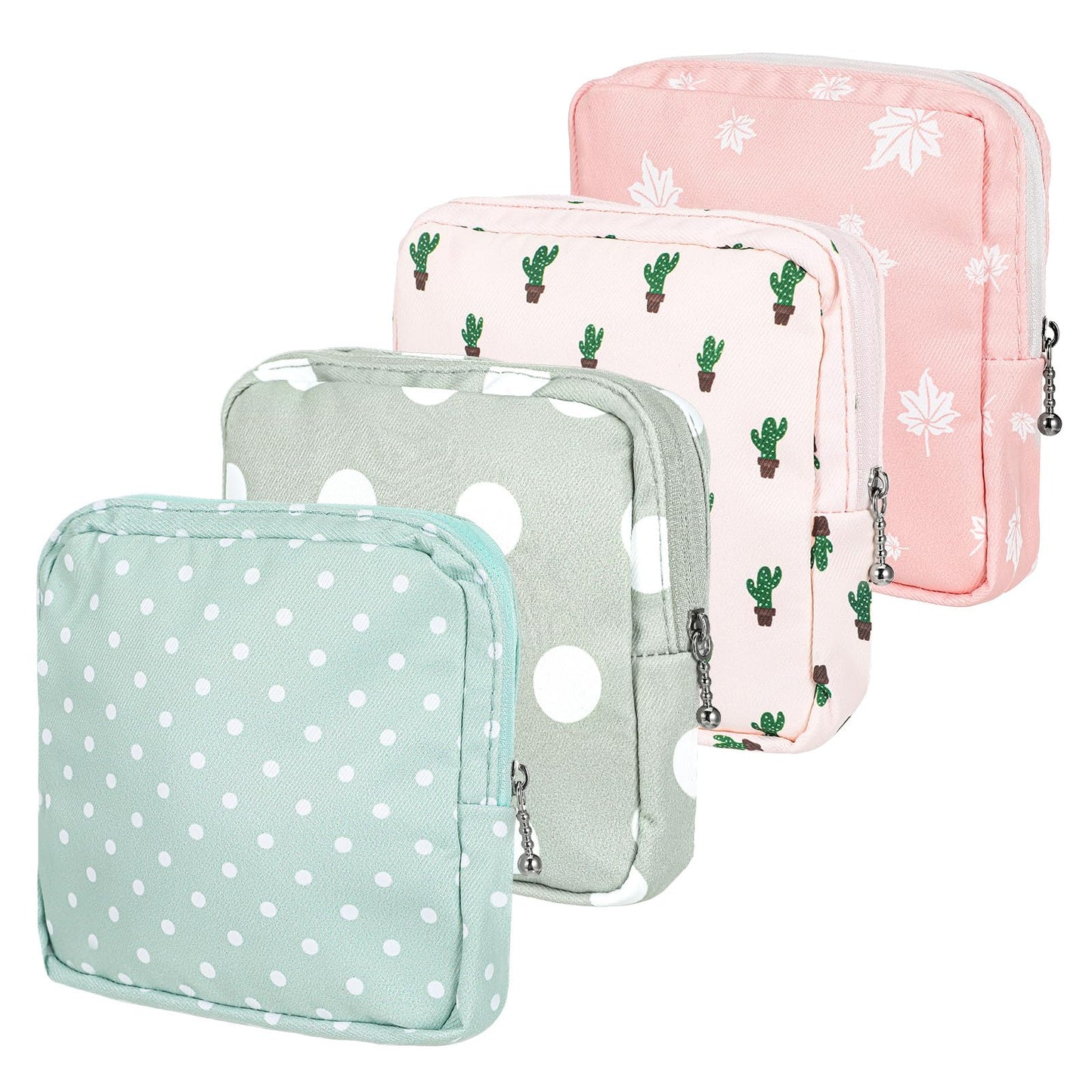 Sanitary Napkin Storage Bags, 4 Pcs Pad Bag for Period Tampon Bags Portable Menstrual Pad Pouch Feminine Pouch First Period Bag Gifts for Women