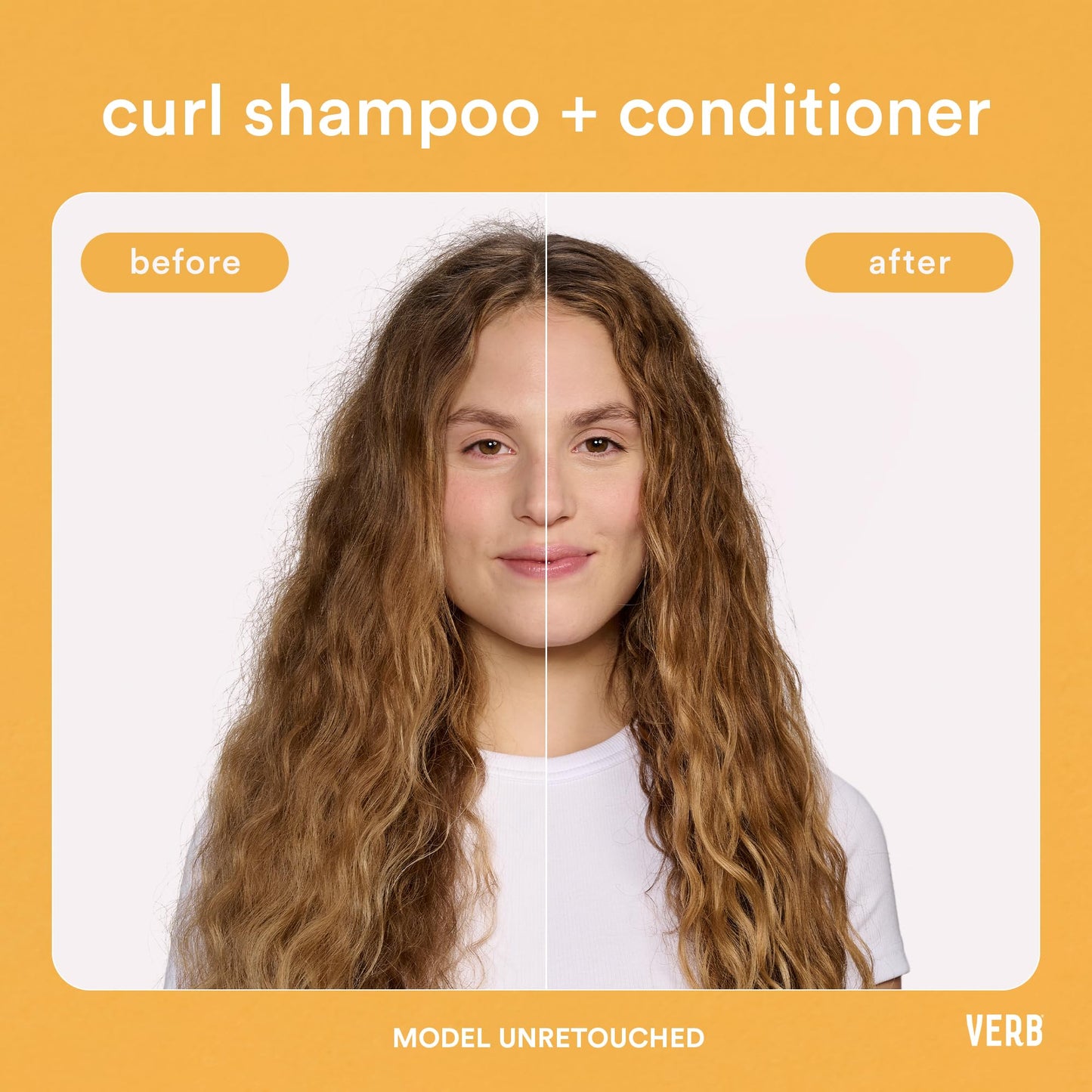 VERB Curl Shampoo + Conditioner Duo - Cleanse and Smooth - Frizz Control + Definition- Vegan, No Parabens or Harmful Sulfates