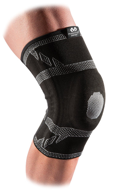 McDavid Elite Knee Sleeve with Gel Pad and Stays. Compression Knee Patella Support for Knee Pain Relief. Engineered Elastic. For Men and Women. Left or Right Leg. Black or Grey.