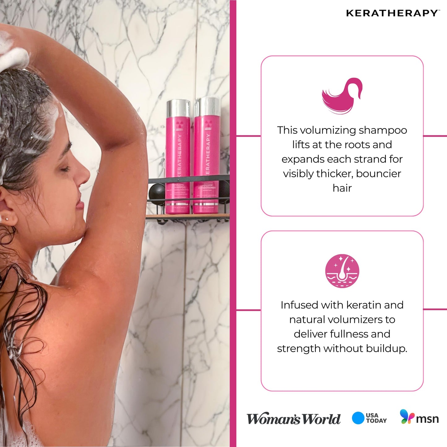 Keratherapy Keratin Infused Volume Conditioner, 10.1 fl. oz., 300 ml - Thin Hair Conditioner for Volume & Thickening - With Hemp Seed Oil, Indian Laurel Extract, Sea Kelp & Hydrolyzed Silk