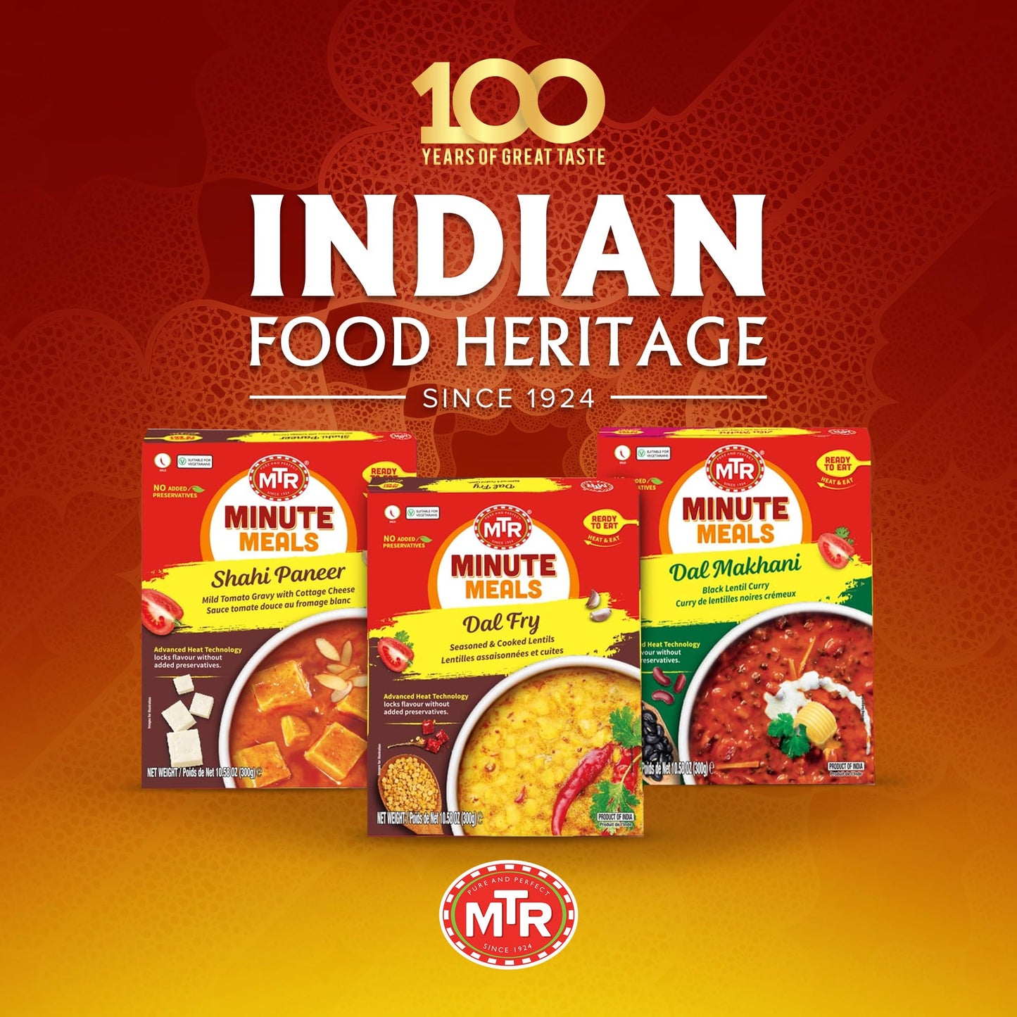 MTR - Minute Meals: Dal Fry - Flavorful Seasoned & Cooked Lentils - Authentic Indian Ready-To-Eat Meal - No Added Preservatives - A Quick Meal Suitable for Vegetarians, Ready in Minutes! (Pack of 6)