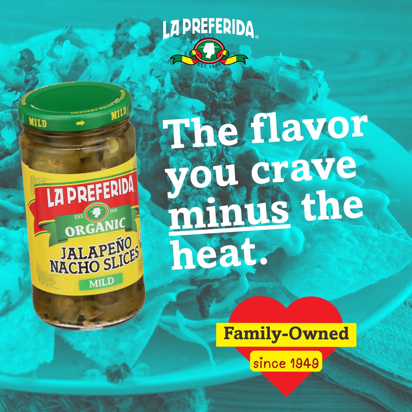 La Preferida Organic Mid Jalapeño Nacho Slices (Same Great Flavor, No Heat) Seedless Pickled Peppers – USDA Certified, No Added Sugar. Use on Tacos, Salads & Bowls, 11.5 oz. (Pack of 2)
