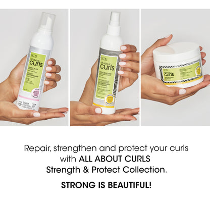 ALL ABOUT CURLS Spring It On Mousse, Ultra Definition, Strengthens & Protects, Vegan & Cruelty Free, Sulfate Free, 8 Fl Oz