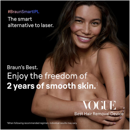 Braun Smart IPL, Skin i·Expert Pro 7, VOGUE's Best Hair Removal Device, IPL Hair Removal for Women and Men, Permanent Laser Hair Reduction At-Home, World's 1st Smart App, 3 Heads, IPL7243