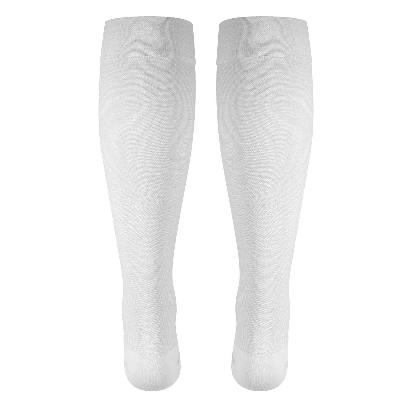 NuVein Medical Compression Stockings, 20-30 mmHg Support for Women & Men, Knee Length, Closed Toe, White, Small