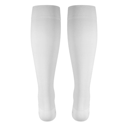 NuVein Medical Compression Stockings, 20-30 mmHg Support for Women & Men, Knee Length, Closed Toe, White, Small