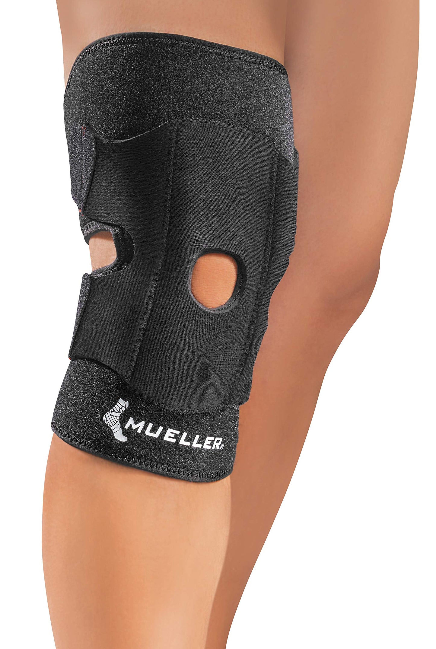 MUELLER Sports Medicine Adjustable Knee Support, Knee Pain Relief Support for Men and Women, Ideal for Arthritis, Sprains, Black