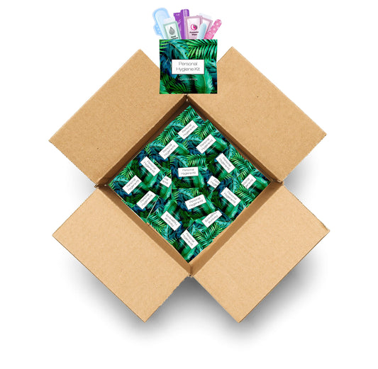 Green Fern Style Menstrual Kit All-in-One 50 Pack | Convenience on The Go | Period Kit Pack for Travelling, Tweens & Teenagers or just When You’re Out | Individually Wrapped Feminine Hygiene Product…