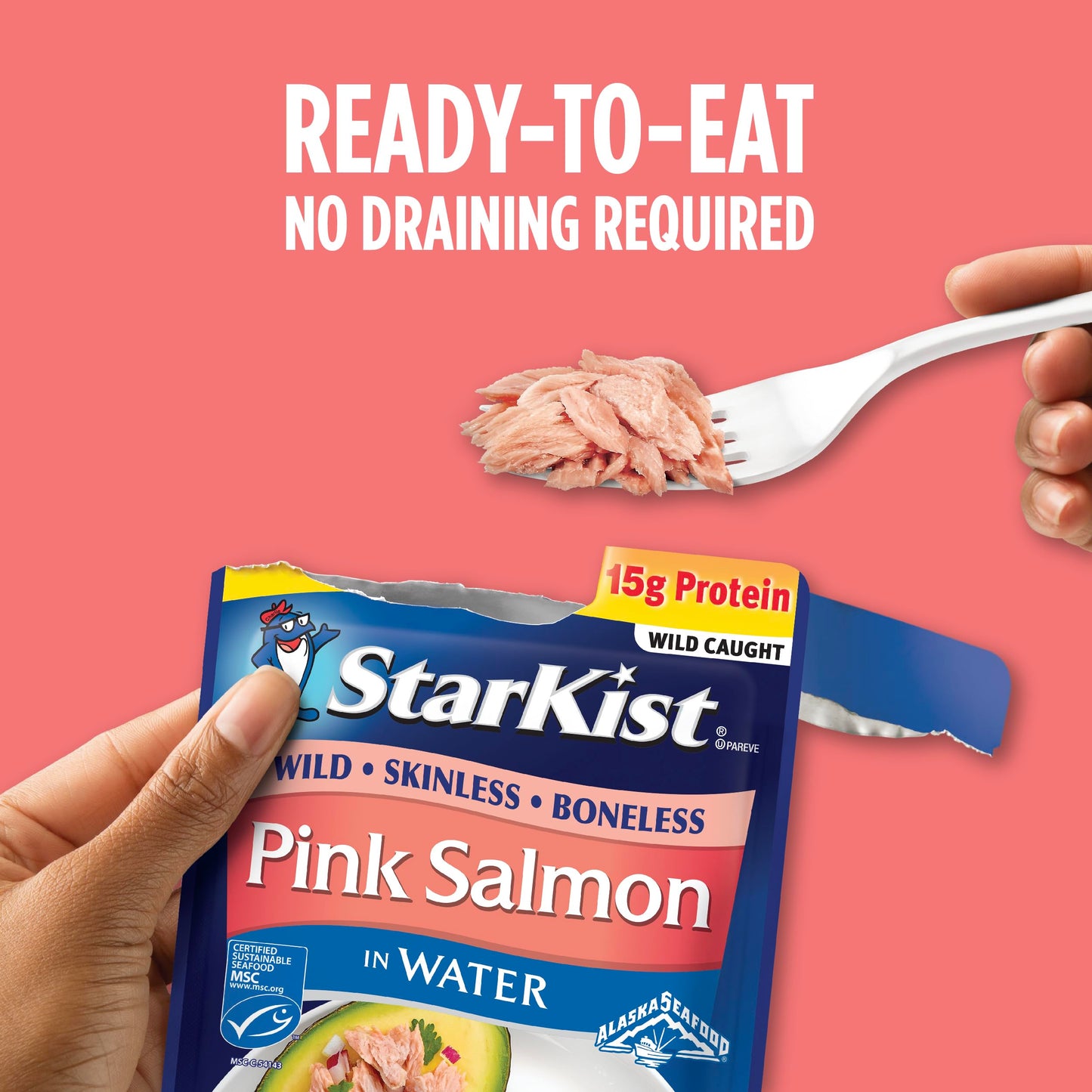 StarKist Skinless and Boneless Pink Salmon in Water, 2.6 oz Pouch