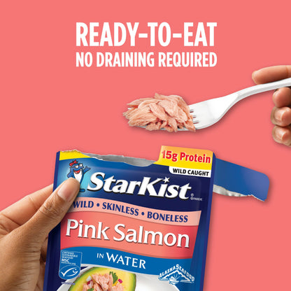 StarKist Skinless and Boneless Pink Salmon in Water, 2.6 oz Pouch