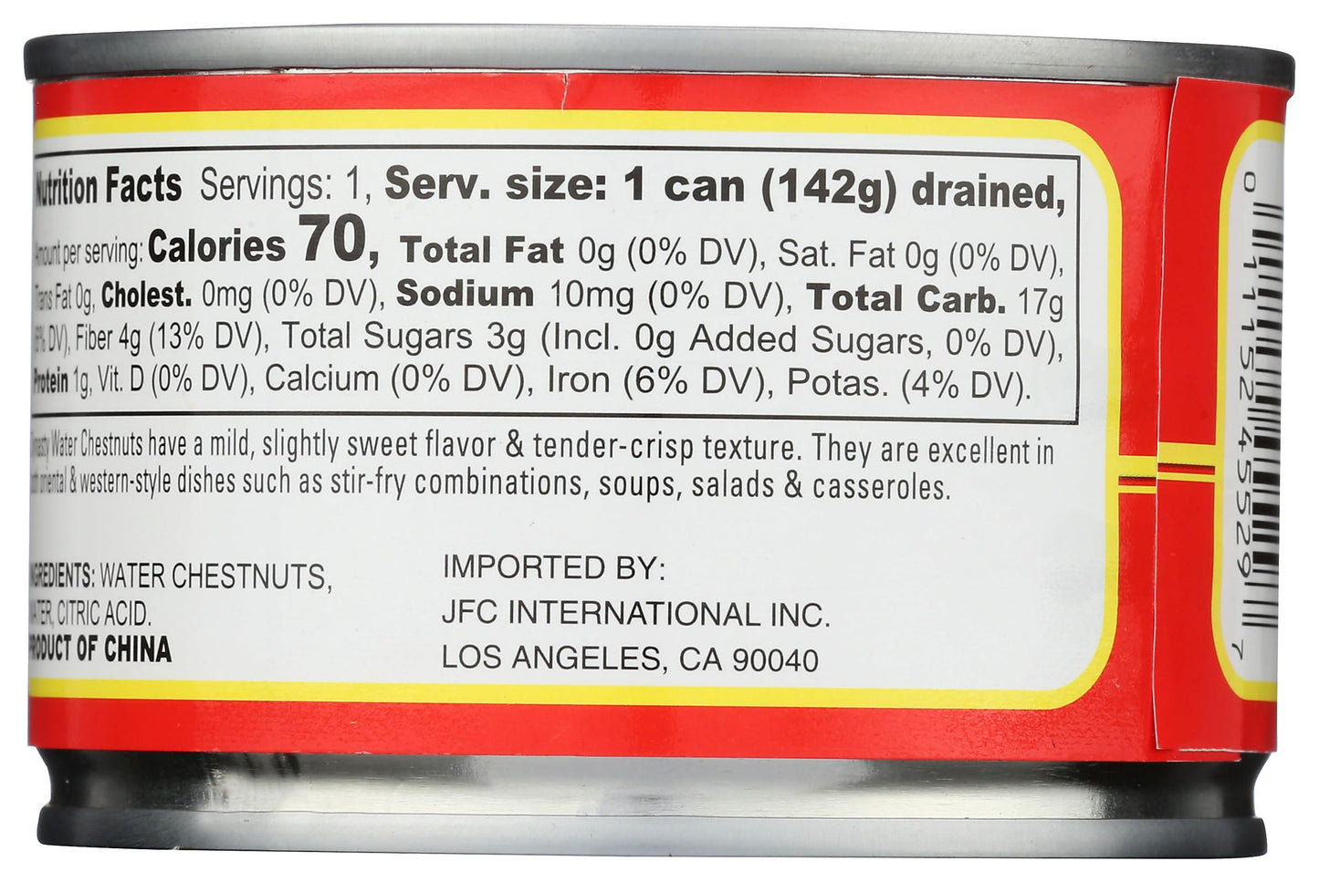 Dynasty Water Chestnuts, Whole, 8 oz