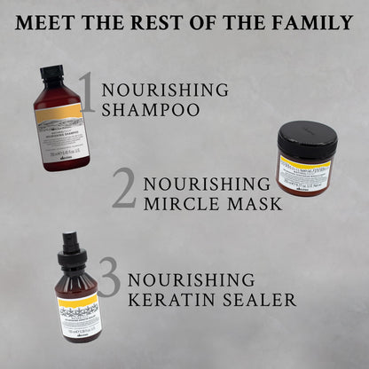 Davines Naturaltech Nourishing Hair Building Pak, Restructuring & Hydrating for Dry & Damaged Hair - With Vegetal Keratin - Deep Repair Mask for Damaged Strands, 8.45 Fl Oz