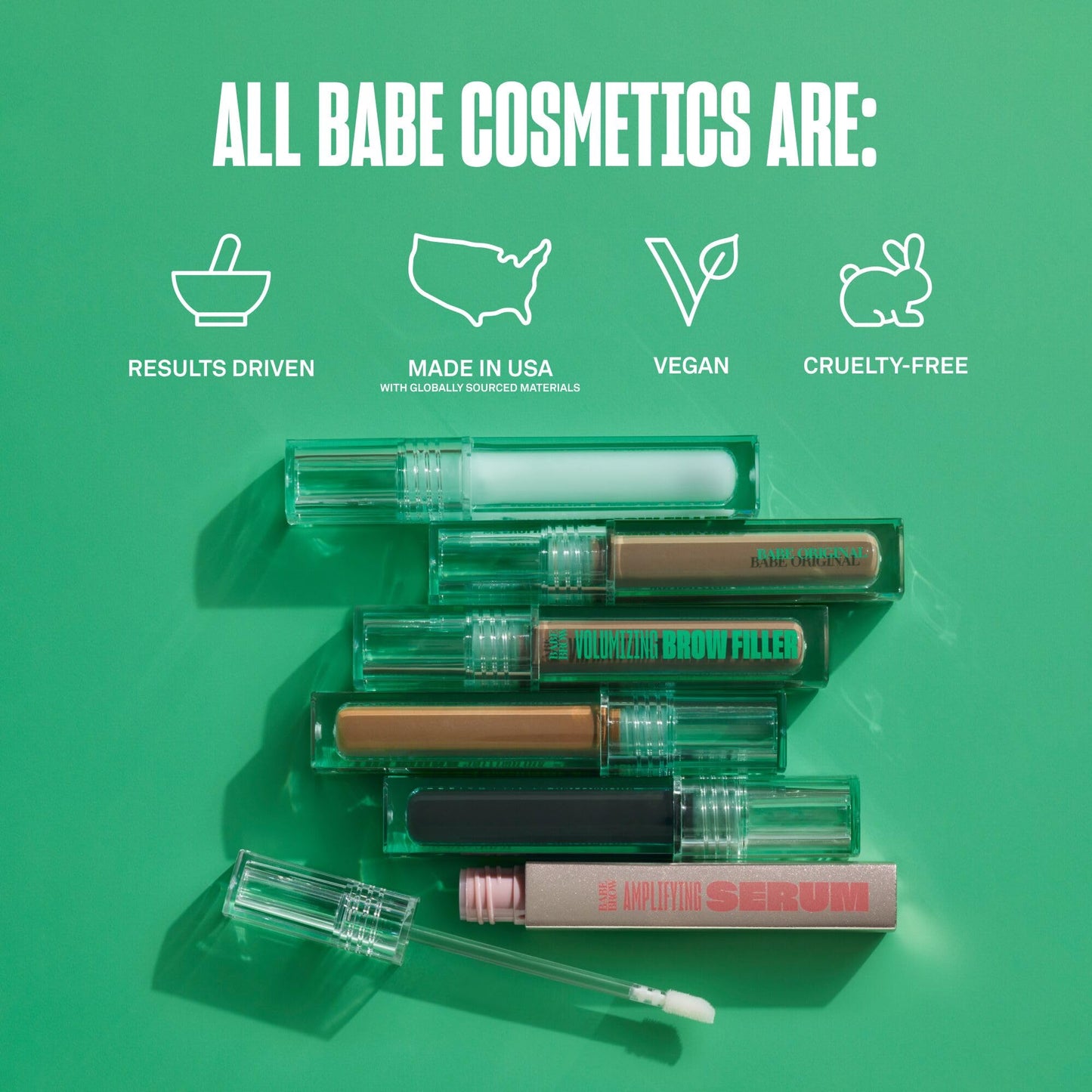Babe Original Eyebrow Serum For Thicker Brows - Brow Serum with Castor Oil, Biotin, Repairing Amino Acids