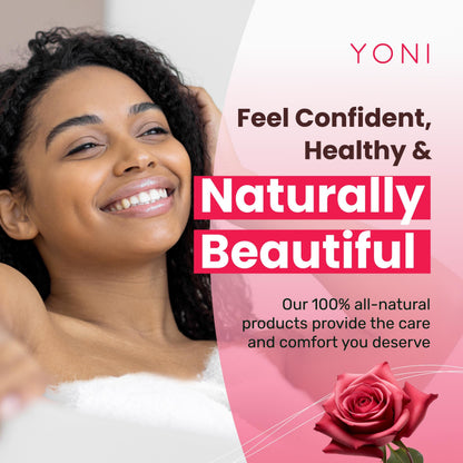 YONI Feminine Care Set | Red Rose Gel Wash + Natural Yoni Soap Bar | Organic Daily Intimate Cleanser Duo for Odor Control, pH Balance & Freshness | Handmade, Plant-Based, Women-Owned