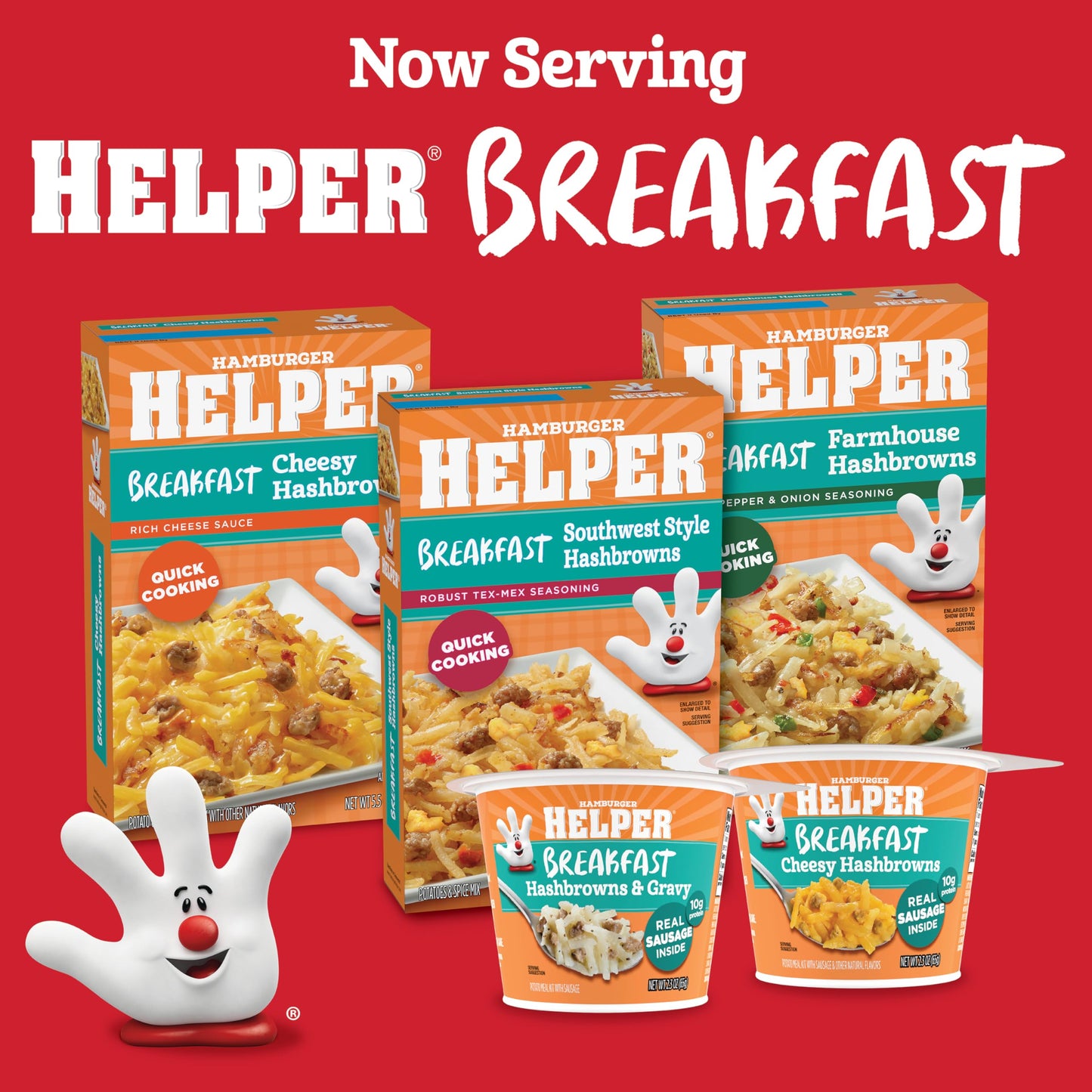 Hamburger Helper BREAKFAST Southwest Style Hashbrowns, 4 oz