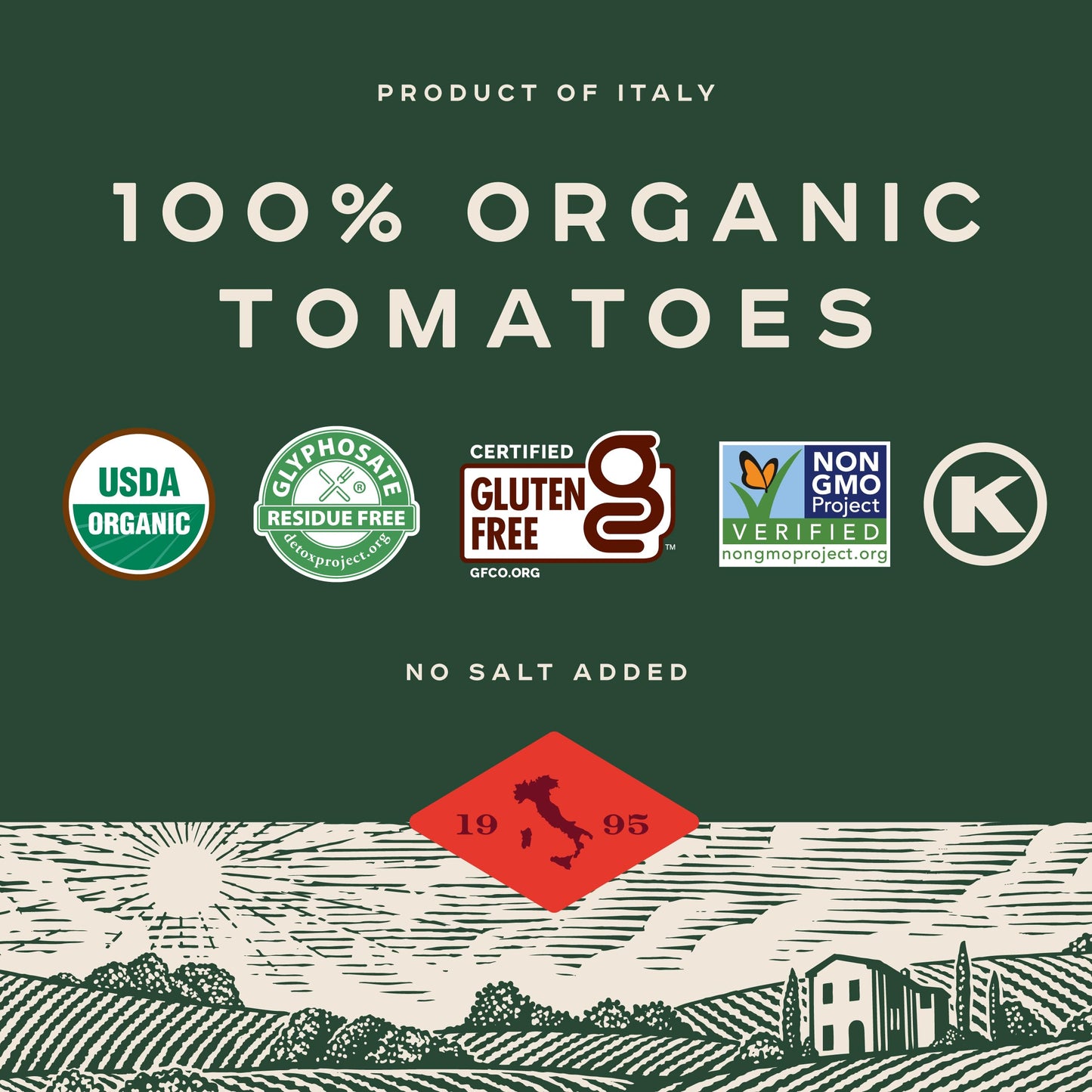 Bionaturae Organic Strained Tomatoes - No Salt Strained Tomatoes, Strained Tomatoes in a Jar, Keto Friendly, Non-GMO, USDA Certified Organic, No Added Sugar, Made in Italy - 24 Oz, 4 Pack