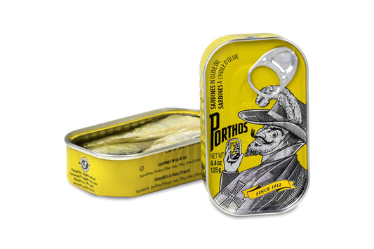 Sardines in olive oil 3 tins x 125 g, Porthos / Portugal