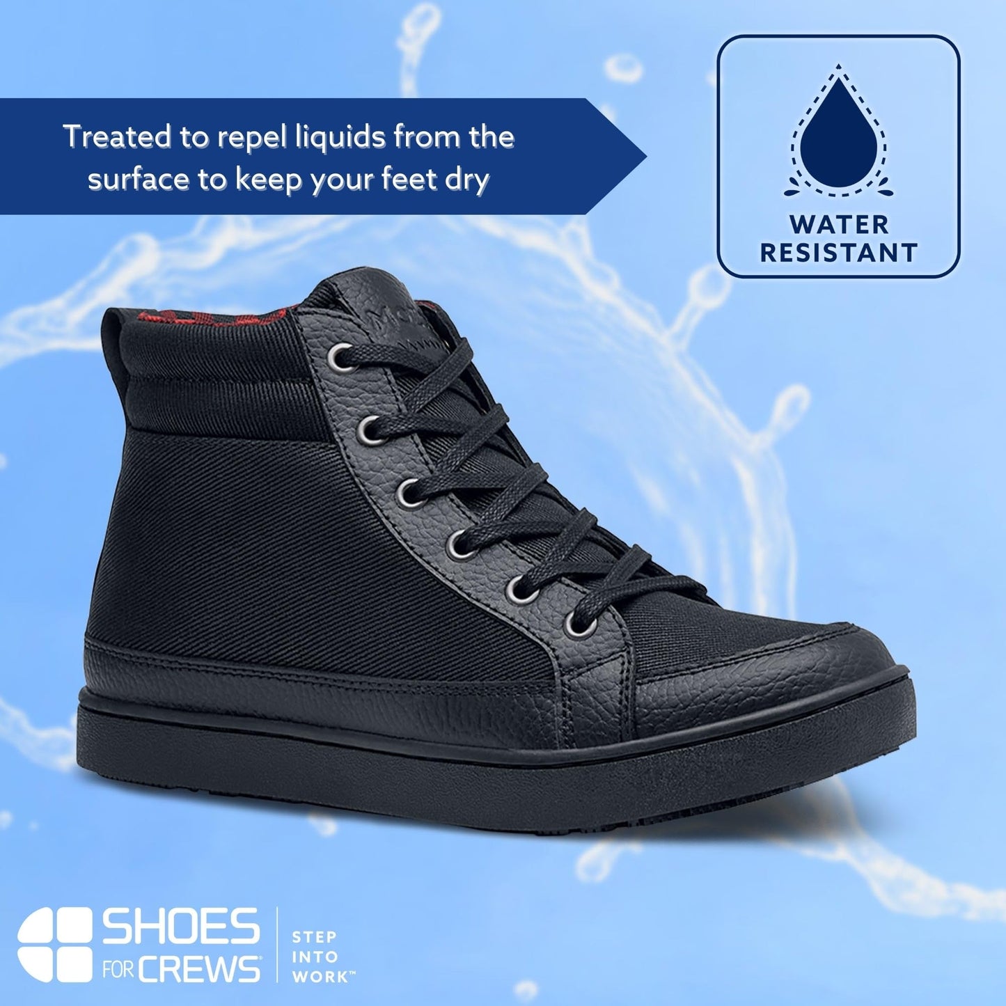 MOZO Women's Slip-Resistant Food Service Shoes - Comfortable, Non-Slip Safety Shoes for Women - High-Top Kitchen Sneakers for Chefs, Servers, Bartenders - Padma