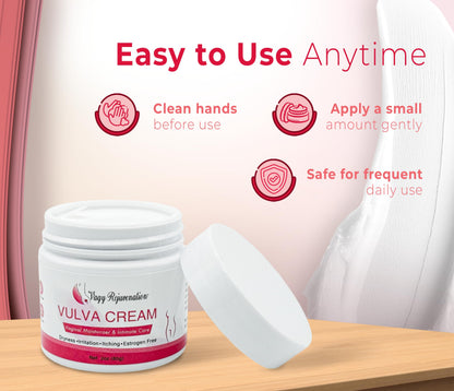 Vagy Rejuvenation Vulva Cream – Hydrating Vulva Moisture Cream for Women – Soothes Vaginal Itch, Alleviates Vaginal Dryness – Natural Vagina Cream with Sea Buckthorn & Hyaluronic Acid