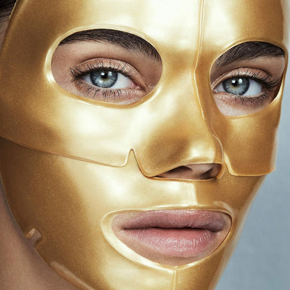 MZ SKIN Hydra-Lift Gold Face Mask - Niacinamide-Enhanced Hydrogel Treatment for Brightening Radiance, Restoring & Firmness, With Gold Nano Particles, Hyaluronic Acid, Vitamin C & Collagen