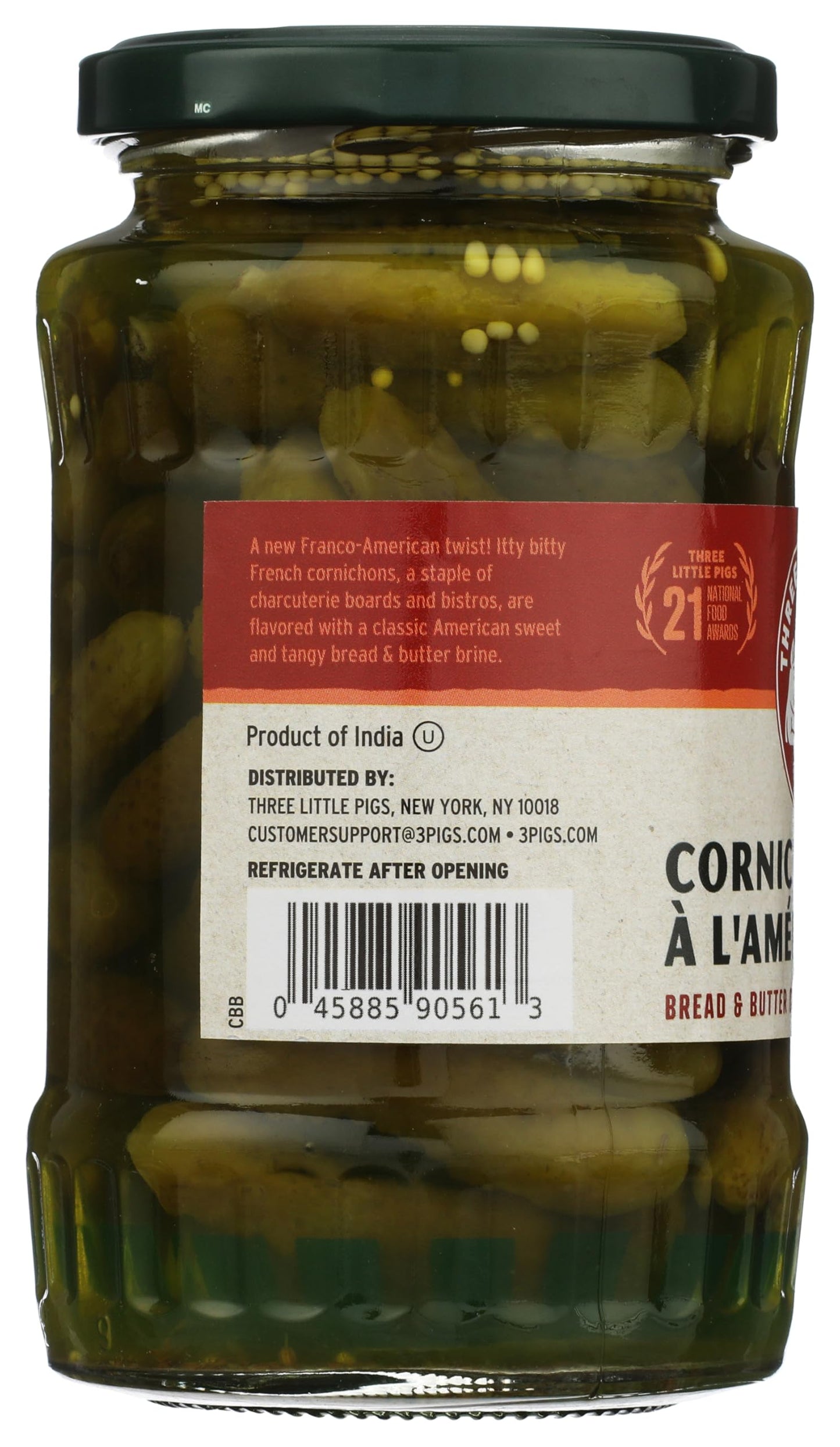 3 Little Pigs, Cornichons Americana, 12.4 Ounce